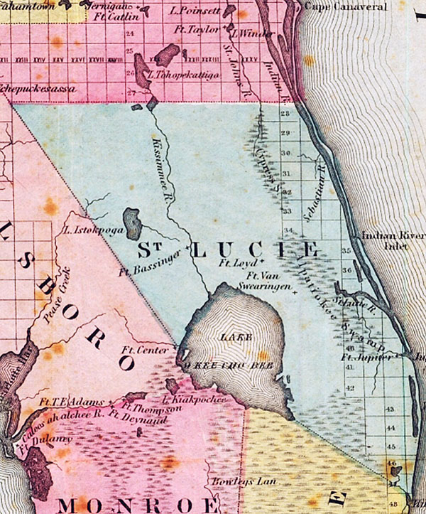 the original St. Lucie County formed by a territorial council