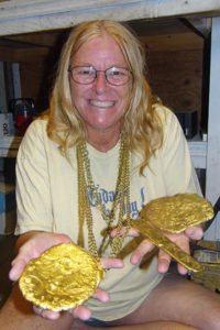 Abt likes to show visitors the gold discovered at shipwreck sites