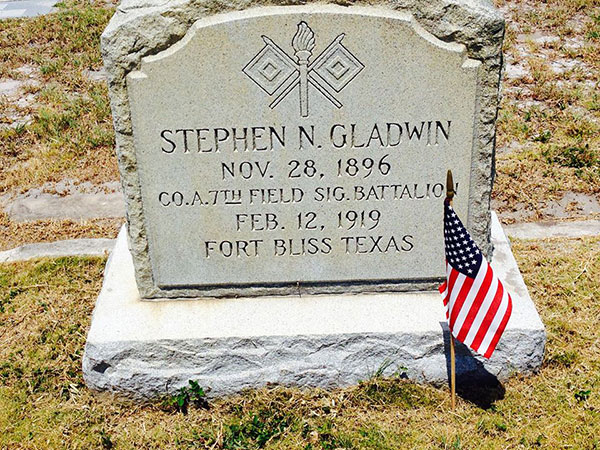 Stephen Gladwin’s tombstone