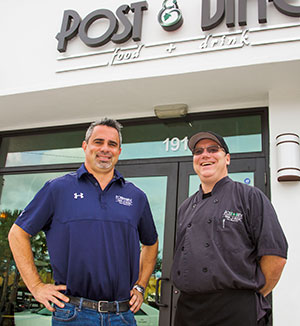 Post & Vine owner Bobby Del Campo, left, and managing partner and chef Sean Tuohy