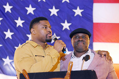 NFL Chicago Bears linebacker Khalil Mack and his father, Sandy Mack