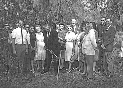 Community dignitaries took part in the 1965 groundbreaking