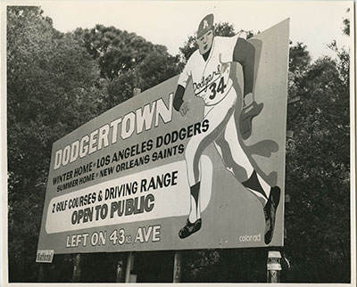 Billboards throughout Vero Beach showed the way to Dodgertown