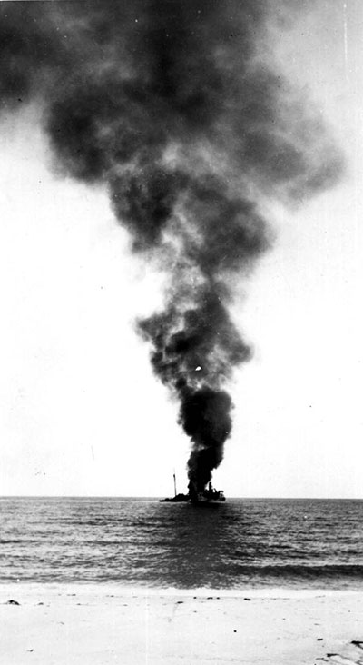 German U-boats sank a number of ships off the coast of Vero Beach