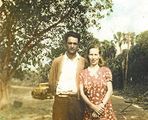 Litzy Walker, shown with her husband, John