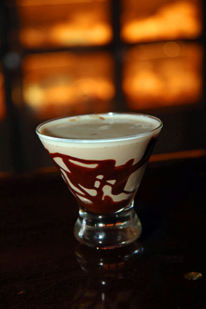 a chocolate martini, one of 20 craft cocktails