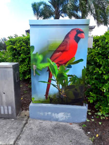 utility boxes around the city are transformed into public art