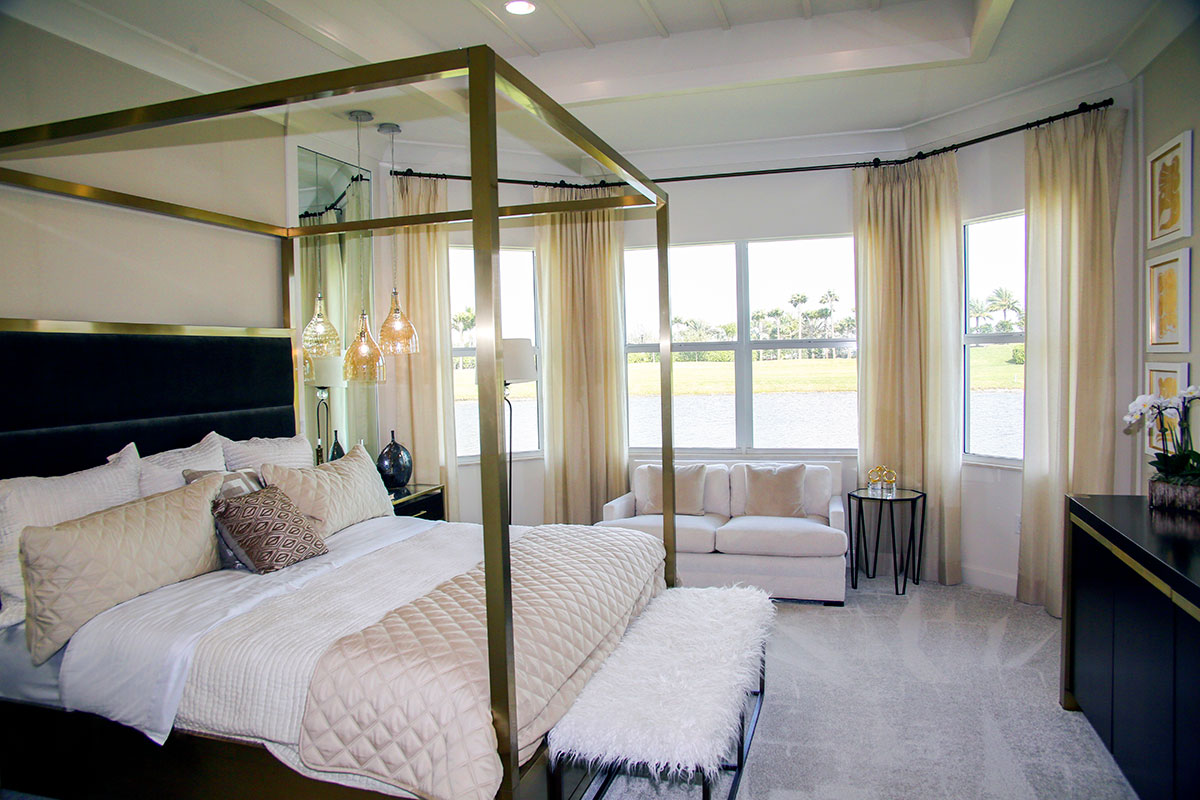 Master bedrooms in the Carlyle model