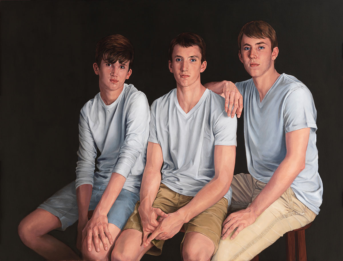 Three brothers from Malibu, Calif., posed for this portrait.