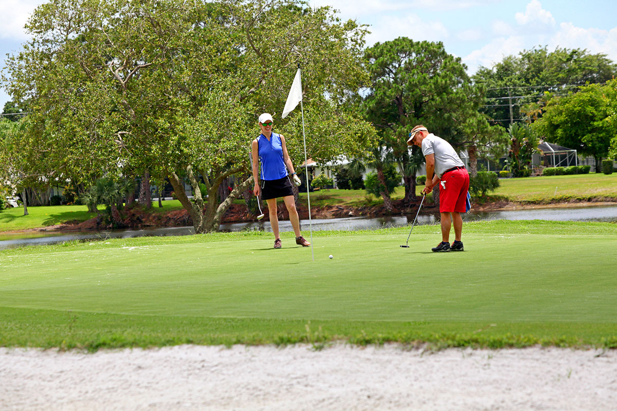 Golfers are out on the city’s Saints Golf Course