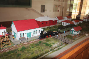 A diorama of the future Historic Railroad Village in Fellsmere