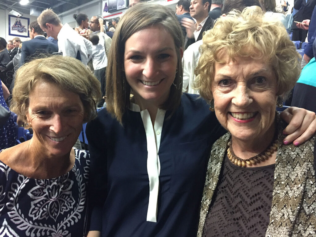 Katie with granddaughter Lucie Enns and daughter-law Gretchen Enns at Lucie's law school graduation in Washington, D.C.