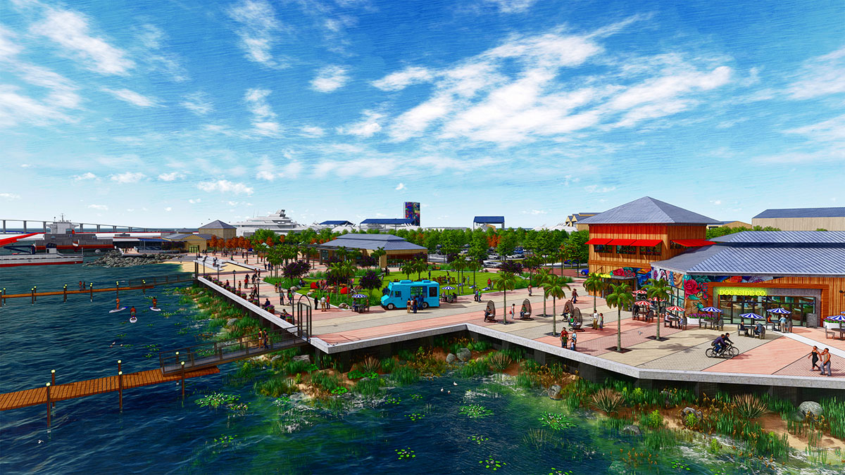 A rendering of Harbour Pointe Park