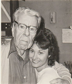 Jackie Schindehette with the late A.E. ‘Bean’ Backus