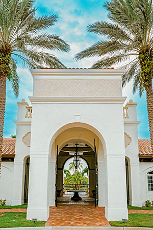 front entrance to the Swim and Racquet Club