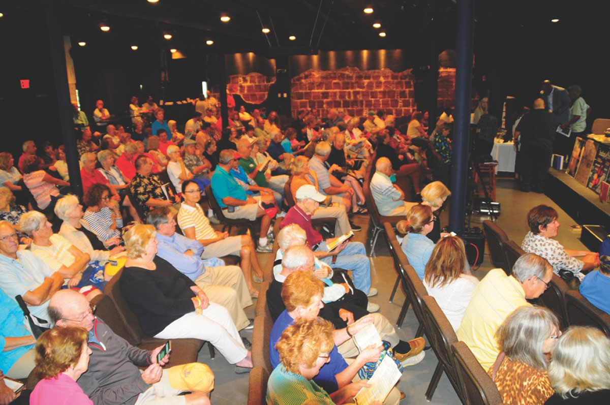 Attendees at last year's History Festival pack the Sunrise Theatre Black Box for one of the historical presentations. ED DRONDOSKI PHOTO 