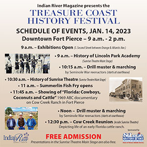 Treasure Coast History Festival 2022 Schedule of events