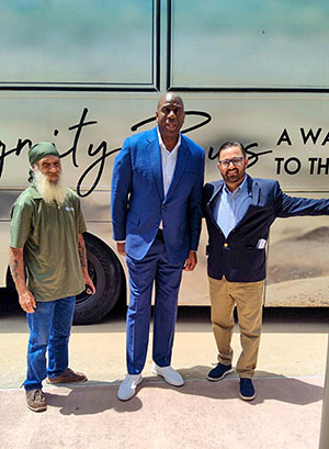 Dignity bus driver Kyle, Magic Johnson Anthony Zorbaugh