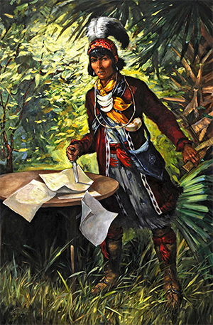 Osceola was the subject of this painting by James F. Hutchinson