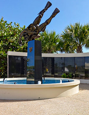 The National Navy SEAL Museum’s Memorial, built by Real Stone Monuments