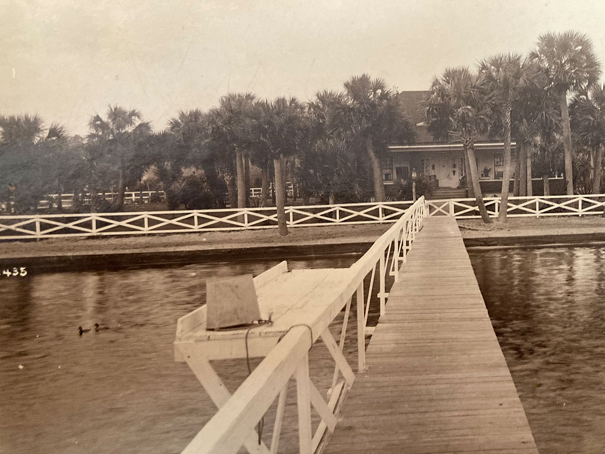 The dock at the Koblegard cottage at St. Lucie
