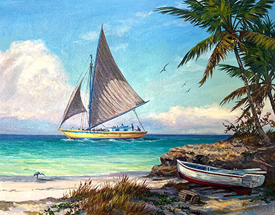 Kevin Hutchinson boat painting