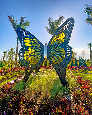 A uniquely designed butterfly has become Belterra’s icon. 