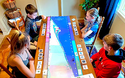 homwschool kids playing Lagoonology