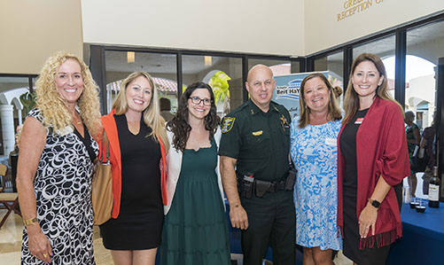 Missi Campbell, Angela Aulisio, Samantha Suffich,  Martin County Chief Deputy John Budensiek, Tami Karol,  and Kate Cotner