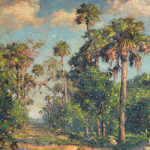 This oil on canvas by A.E. Backus, Orange Grove