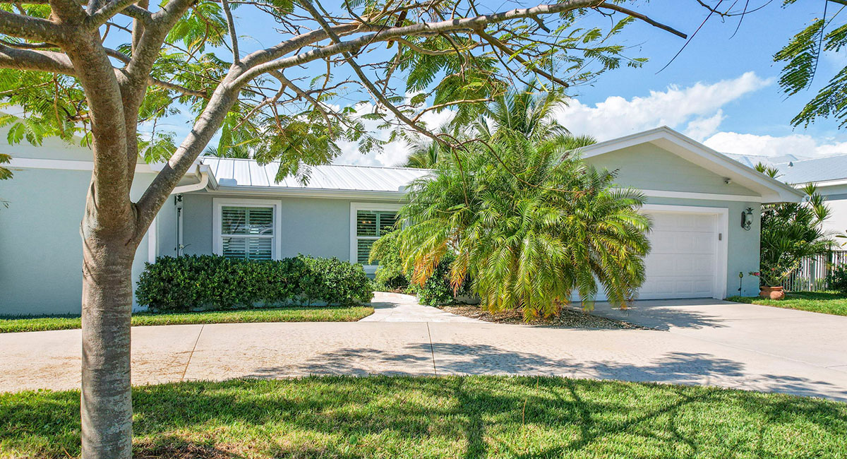 The 2,379-square-foot one-story home at 1713 Bayshore Drive features three bedrooms and two-and-a-half baths.