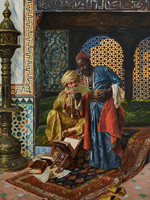 Rudolf Ernst’s, The Letter, 1888, oil on panel