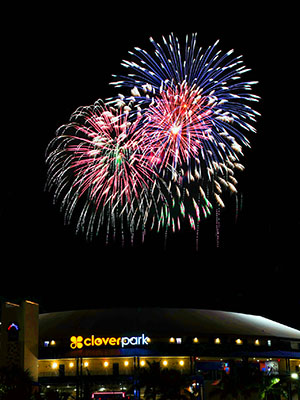 fireworks show at Clover Park