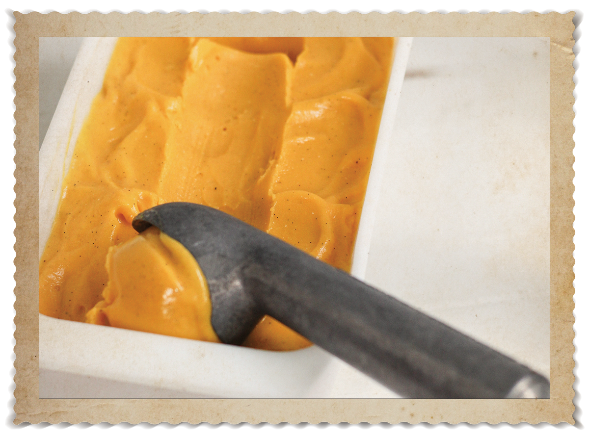 A simple blend of frozen mango and coconut milk makes a creamy, fruit-based ice cream with no added sugar.