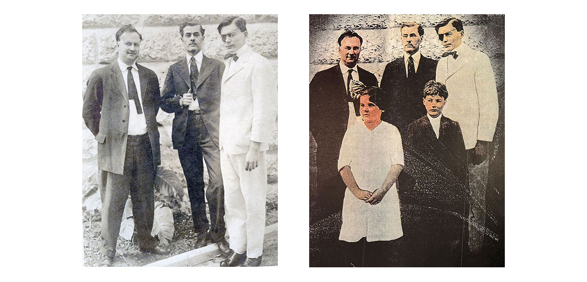 The photo at left of patch-eye John Ashley and two men is one of the most widely circulated of the criminal. But the photo may not be all that it seems. In the photo, taken outside the Dade County jail in Miami in 1915, John is actually handcuffed next to fellow accused murderer Floriah Crawford, according to a written description provided in 1996 by Crawford’s granddaughter, Barbara Jean Morrow. Next to Crawford is a man Morrow described as the jailer, who in 1915 was W.S. Hicks. Hicks loved the spotlight and at one time was part of an effort to have Ashley write his autobiography. Hicks also was credited with placing light bulbs in jail cells so inmates could read at night and for playing Victrola records they could listen to. Ashley and fellow inmate Crawford were chums for a while. Ashley testified at one of Crawford’s trials, saying that the daughter of the victim told Ashley that she had been forced to falsely testify against Crawford. But the friendship apparently went awry. Ashley would later blame Crawford for squealing to the sheriff about Ashley’s attempt tunnel his way out of the jail using a spoon. The photo at right was taken at the same time and includes Crawford’s 9-year-old daughter, Gladys Crawford [Morrow]. The boy was not identified by Barbara Morrow.