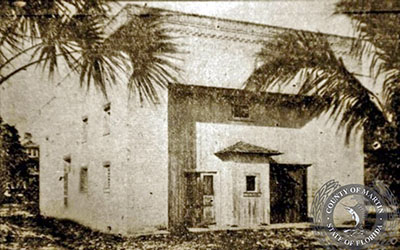 The original Lyric Theatre, built in 1914, seated 250 people, almost the total population of the county. The box office was on the exterior of the building. MARTIN COUNTY
