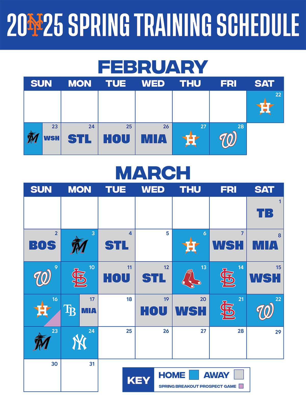 spring training schedule