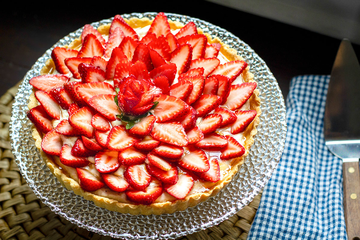 Showcase perfectly ripe strawberries with a simple, elegant tart