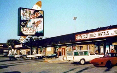 The Ron Jon empire grew a little bit at a time. DiMenna opened a shop at this shopping mall and soon had taken over the entire space as the surfing craze continued through the 1960s and 1970s. JACK KIRSCHENBAUM PHOTOS
