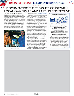 250th Business profile half page example